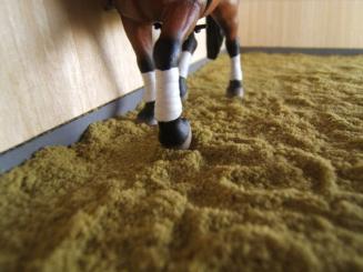 Bodenbelag beige für Reithalle Reitplatz Roundpen 